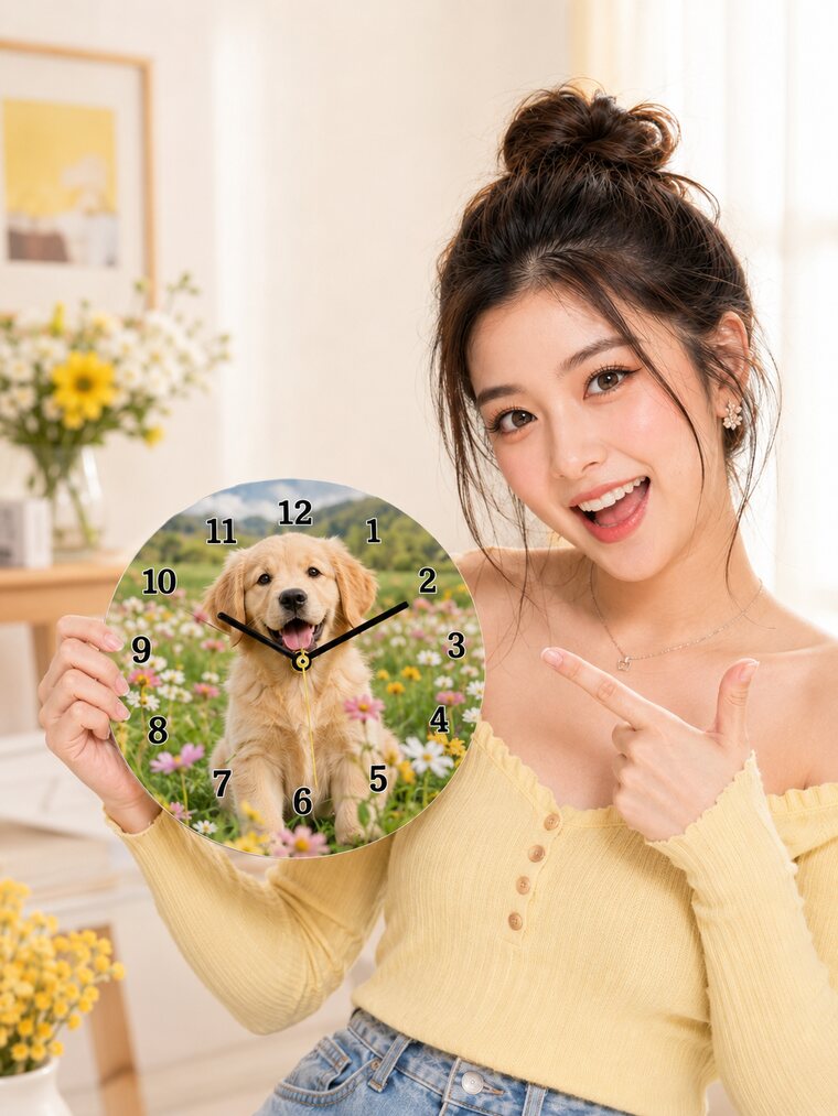 Round clock 23 cm